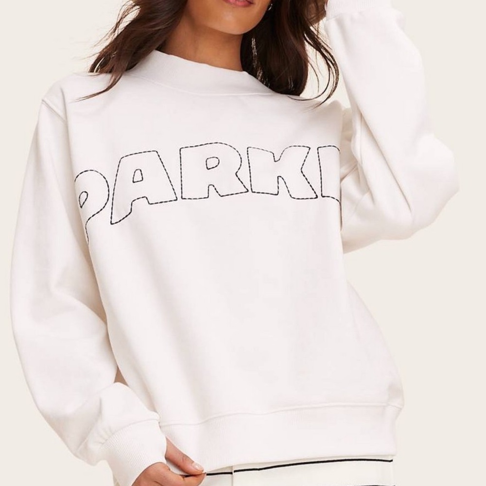 PARKE x Target Women’s Mockneck Pullover Sweatshirt in Cream  Size S/M NEW NWT